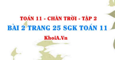Bài 2 trang 25 Toán 11 Tập 2 Chân trời sáng tạo
